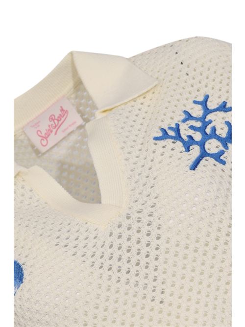 Polo Pixie in crochet con ricami marini Mc2 Saint Barth | PIX000100256L